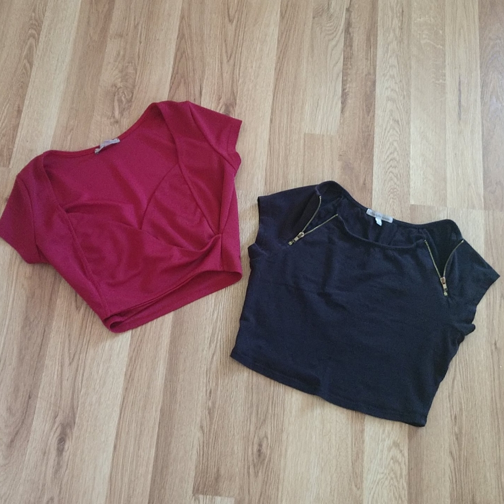 😇 Small Crop Tops 🌼 Charlotte Russe Zipper Zip